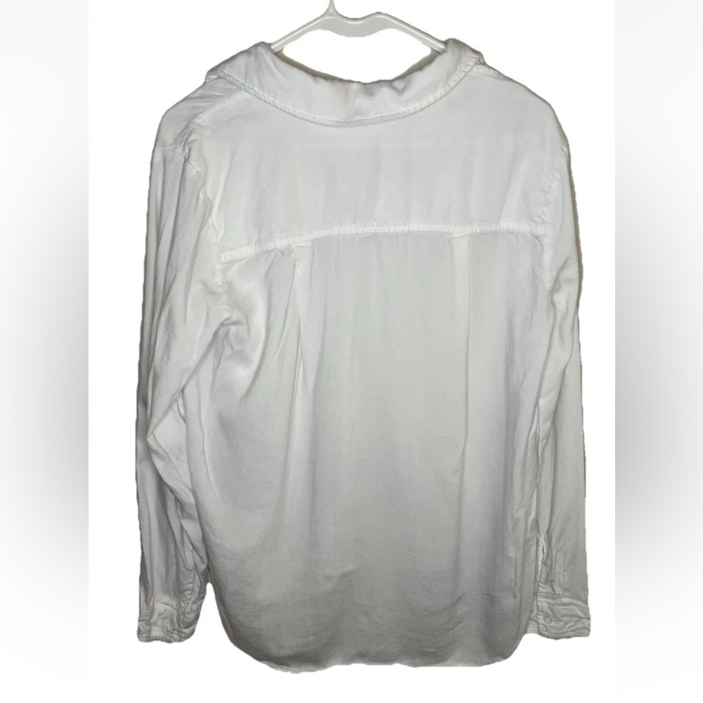 Anthropologie Cloth & Stone Long Sleeve White Button Up High Low Size M EUC Boho - Picture 8 of 8